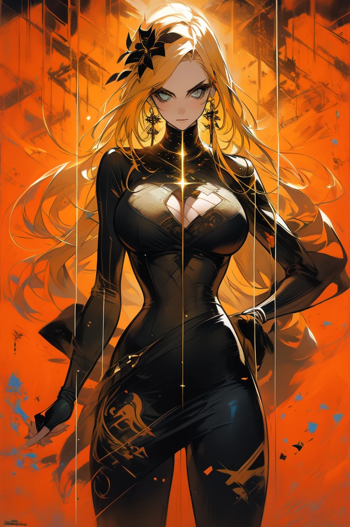 fund, mixed language_text, Japanese graffiti letters, gals, long blonde hair, Excellent lighting, side lighting, perfect ending (plain color: 1.3), (magazine_cover: 1.4), (multicolor_fund: 1.3), striped_fund, card_fund, :: comix style by joe madureira :: circular pieces of white metals glued to the ultra-detailed arms emitting a sparkling glow, perfect and detailed, ultra detailed shirt with abstract design and Japanese graffiti lettering print on the sides of the garment, image of gals with big breast, on top of a futuristic motorcycle, with immersive effects, focus effect, fund graffiti style tribal tattoo with flowers and vibrant colors, "Ultra-HDR" detalhado e com focus effect, (work of art: 1.2, best qualityer), (beautiful eyes with finely detailed huge eyelashes: 1.2), , ((standing alone)), (finely detailed eyes and detailed face: 1.3), in various full-body attack poses, (cute fund: 1.2),Futuristic costume, super detailed circular metals clinging to the arms and pants, fantastic paintings