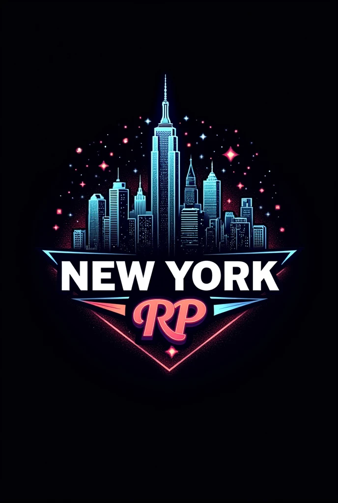 CREATE AN ICON AND PUT IT "NEW YORK RP" TEXT AND CITY STYLE/Roleplay and Black Background
