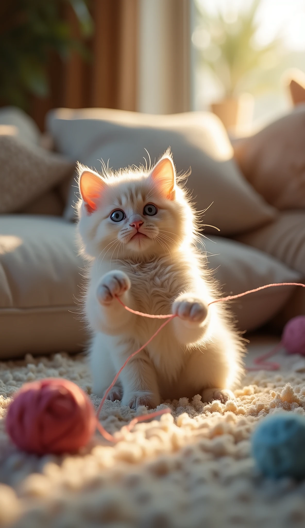 Cute kitten, High resolution, Movie-like recording, Vignette, At the center