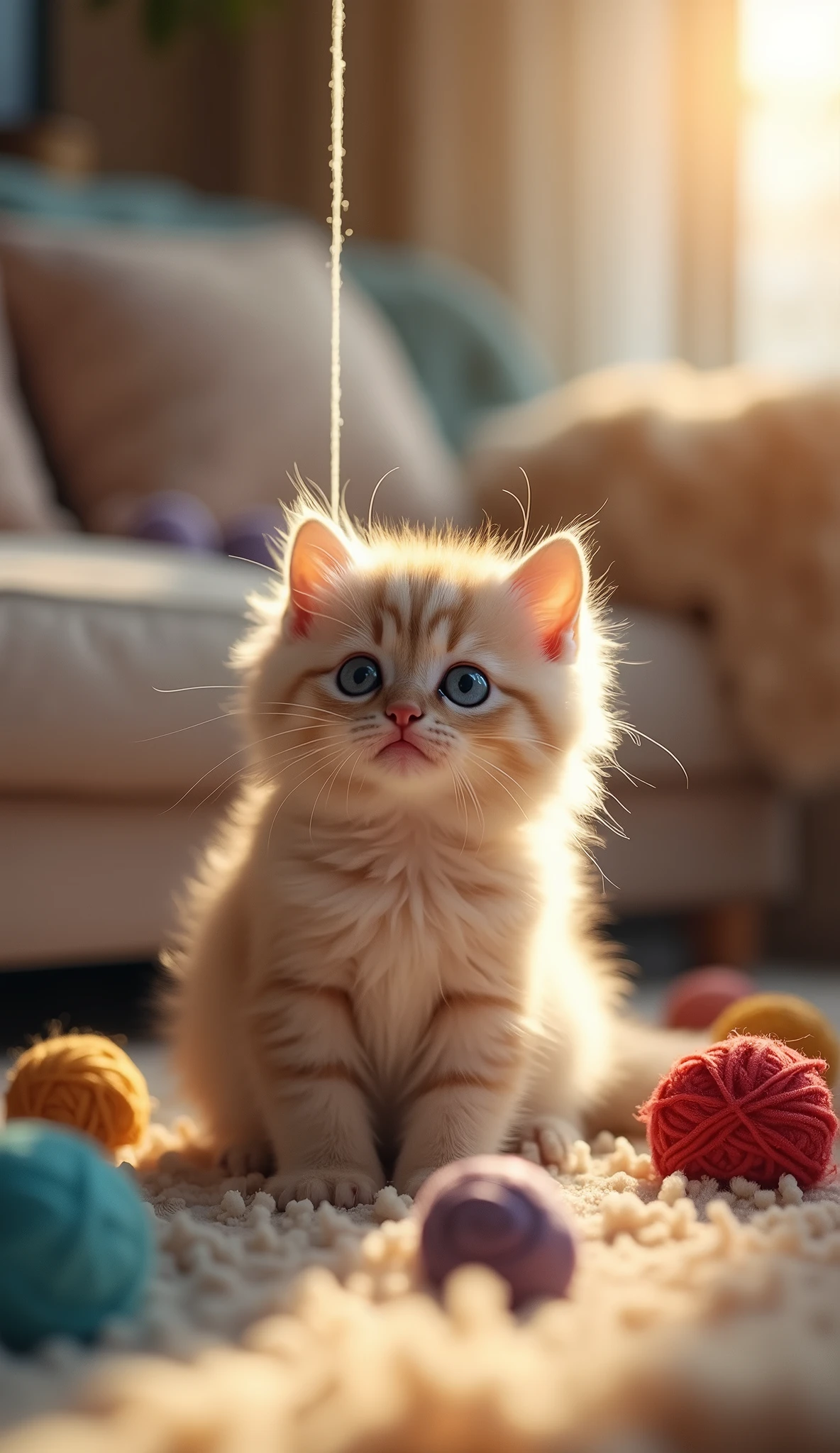 Cute kitten, High resolution, Movie-like recording, Vignette, At the center
