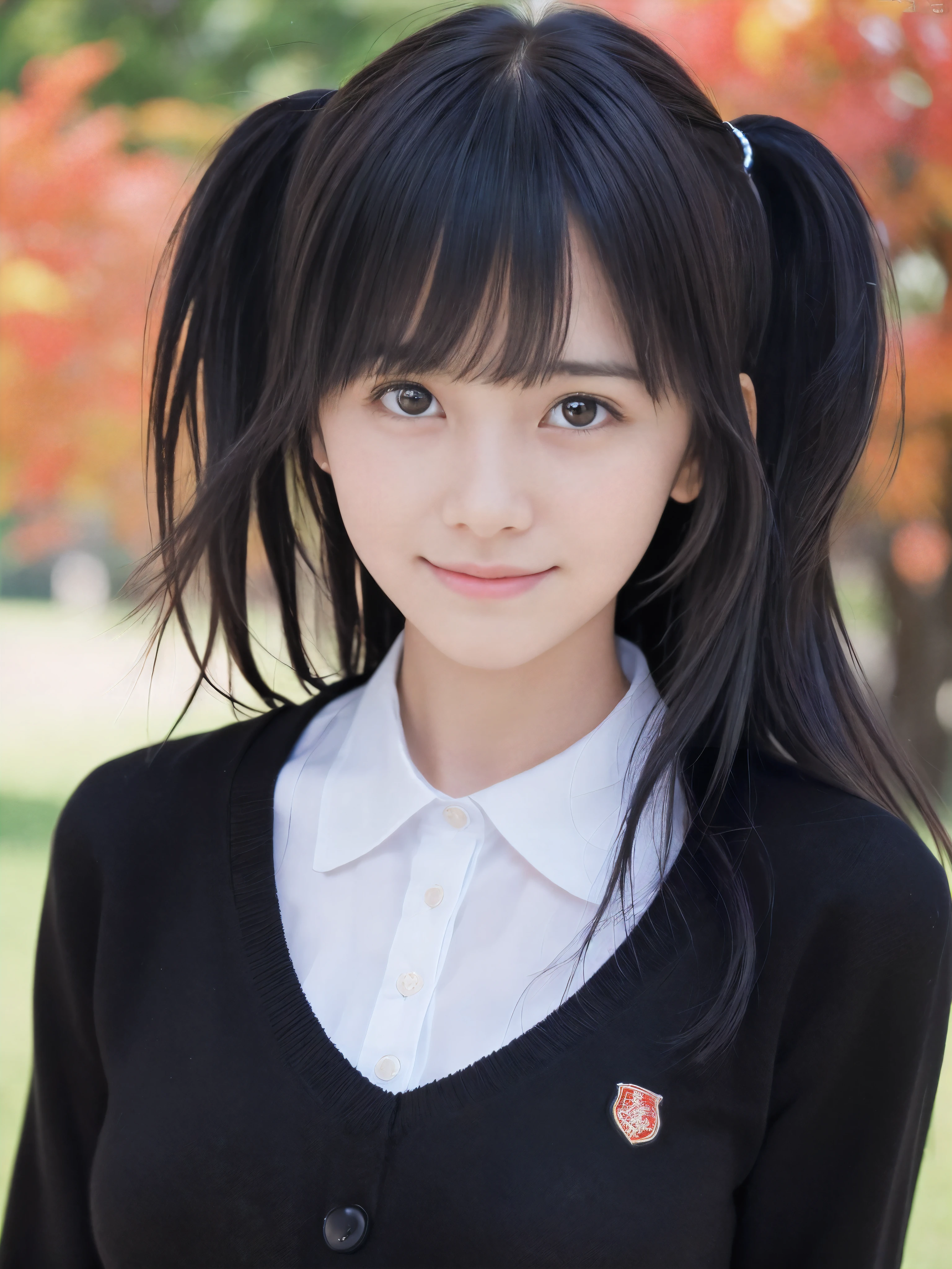 (Face shot of one slender small breasts two side up black medium hair bangs girl with crying little smile face in autmn shirt and sweater
:1.5)、(One girl is turn around and her hair is blowing in long sleeves black school uniform:1.5)、(Beautiful red leaves and autmn mountain:1.5)、(Soft filter:1.5)、(8k ultra detailed master piece:1.5)、(perfect anatomy:1.5)、(Photorealistic stick:1.5)、(Raw photo:1.3)、(highest quality:1.5)、(High resolution:1.3)、(Delicate and beautiful perfect face:1.3)、(Delicate and beautiful eye air skin:1.3)、(Real Human Skin:1.3)、((thin legs))