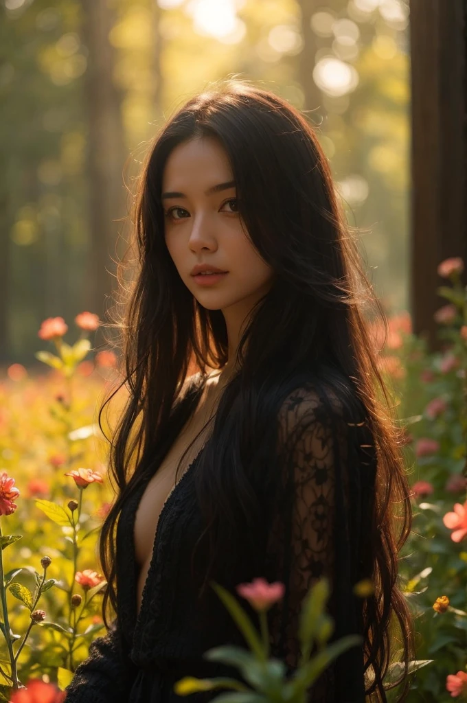 I want 7 photos of the same woman in different settings 