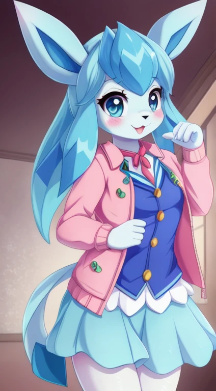 child, 4K, master piece, best quality, Kawaii, cute, nsfw, glaceon, hioshiru, precure, kiriya aoi (Aikatsu!), jacket