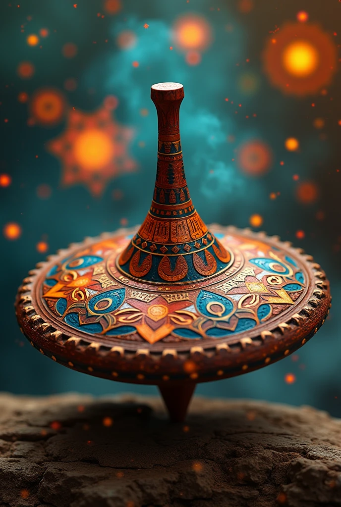 I would like to create a spinning top with a blacksmith's trousers with a golden star on those trousers. , umbanda