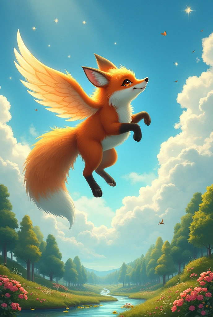 Fox flying