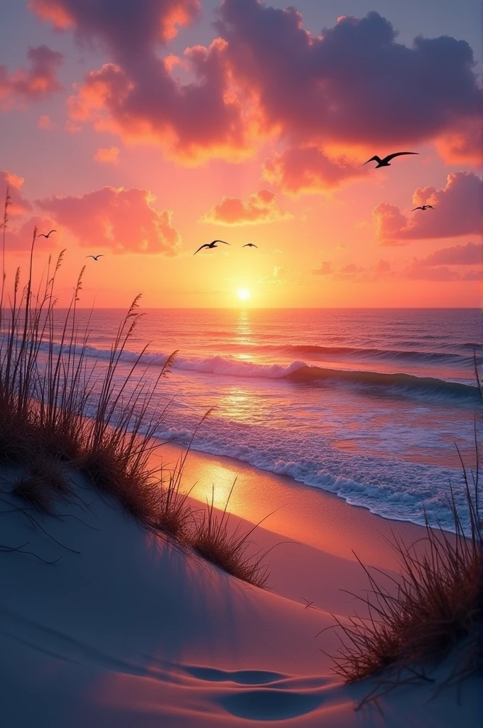 Beautiful sunset with sea