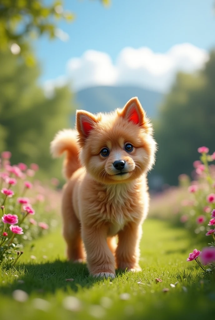 French poodle and Shiba Inu crossbreed