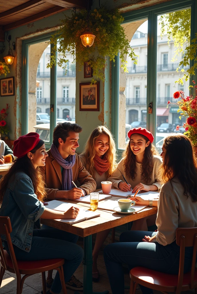 French and students
