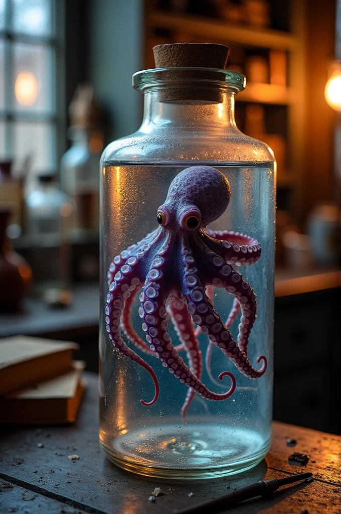 Formalin specimen octopus