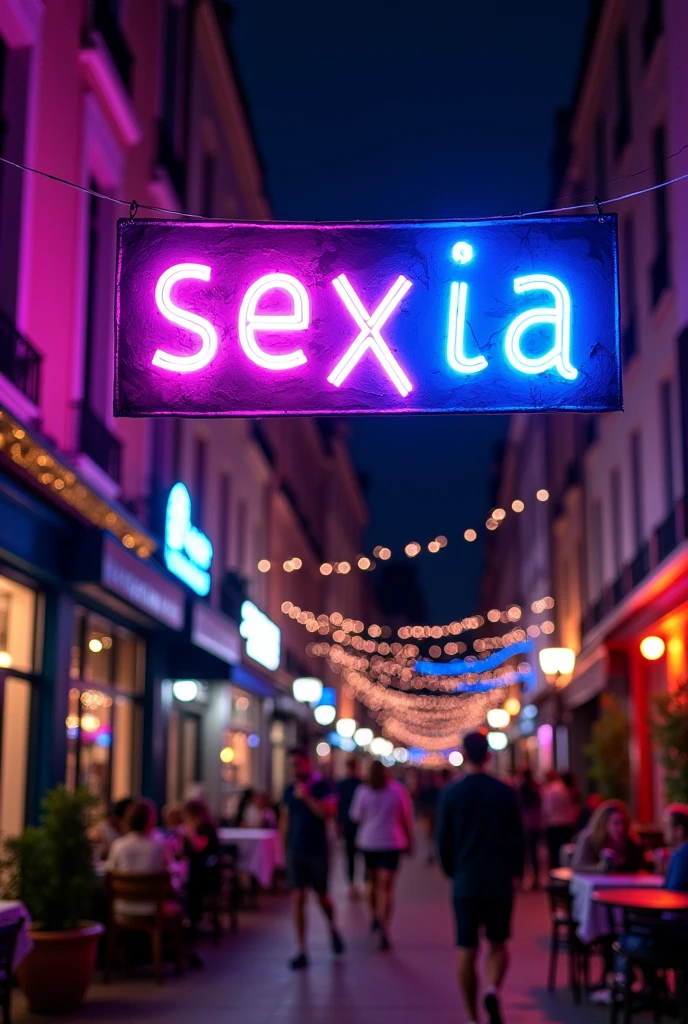 illuminated banner written :sexIA