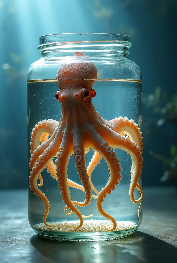 Formalin specimen octopus