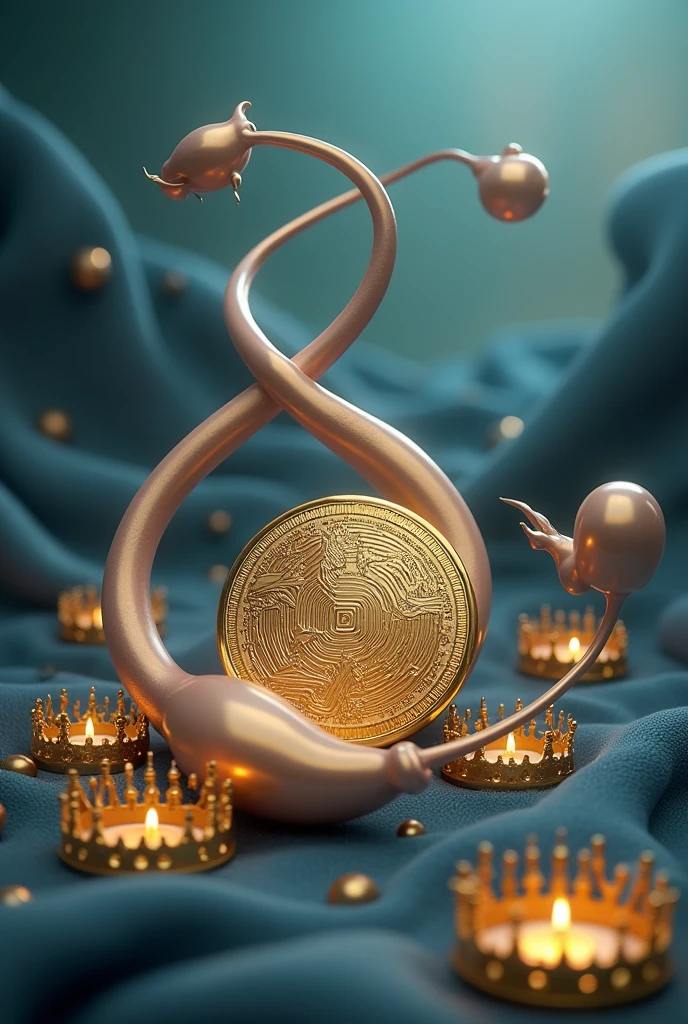 Sperm tool, square inside,four king coins
