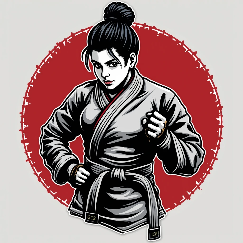 Create a logo for a female Jiu-Jitsu class at G13 academy, But don't make the logo the same as the G13 one