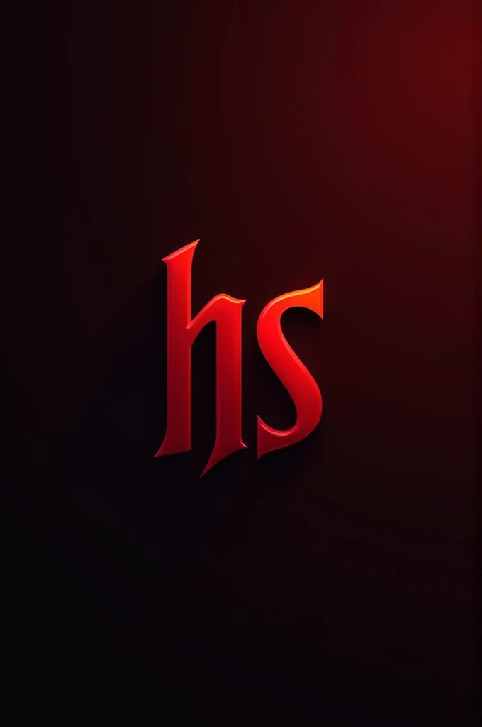 make me a logo "hs" elegant with a red theme 