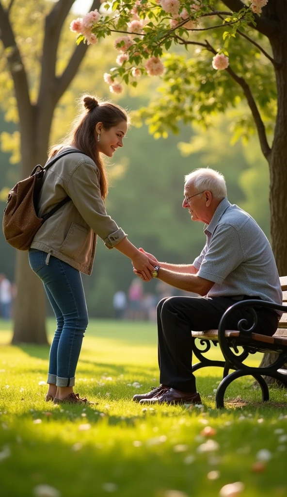 one person helping another person