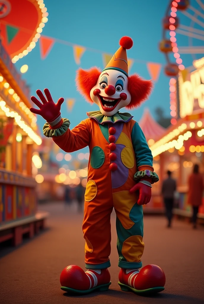 Clown extending his hand