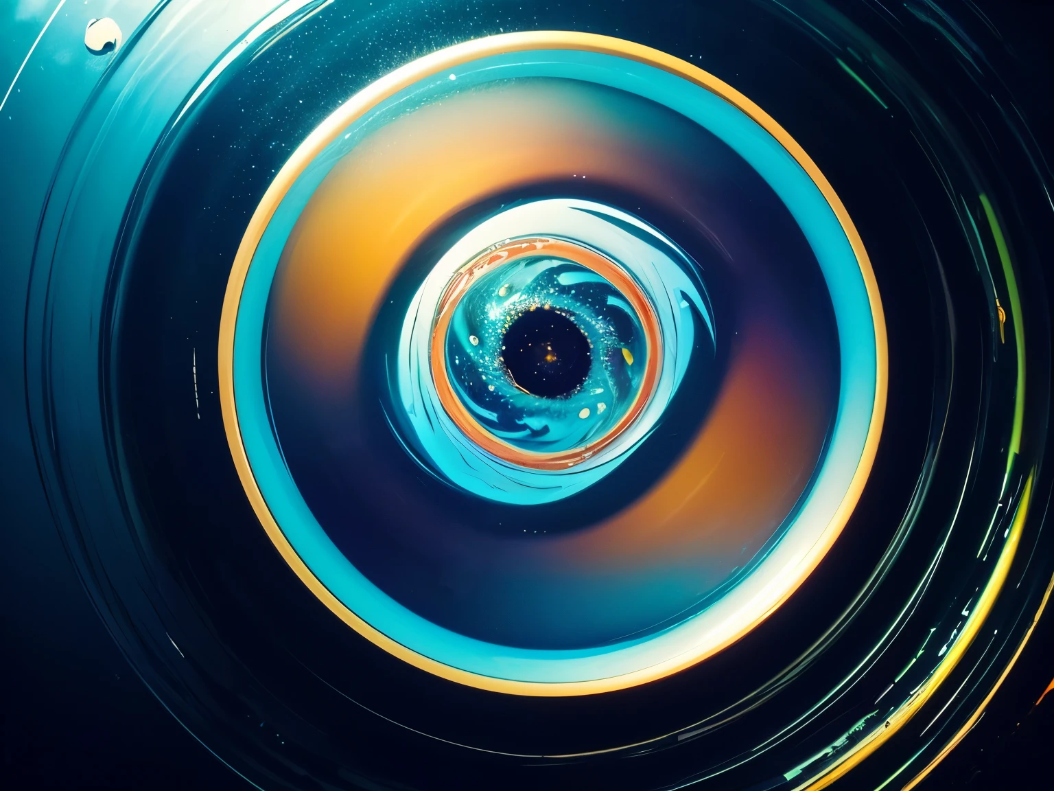 ((masterpiece)),Highest quality, On the black table々The colorful, clear liquid flows gently and mixes.,The spreading liquid spreads in a thin circle.,Gloss and light reflection,Shooting with a single-lens reflex camera,Artwork,The color boundaries are blurred,There is no solid matter,(The whole picture is seen from a top-down angle),The liquid does not splash