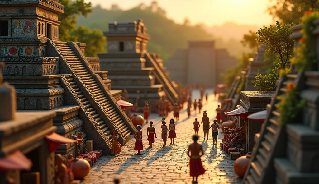 Miniature of ancient civilizations, aztec