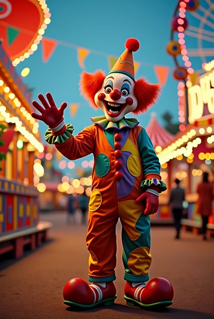 Clown extending his hand