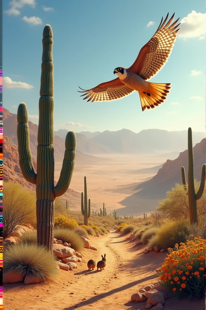 Mexican Falcon hunting