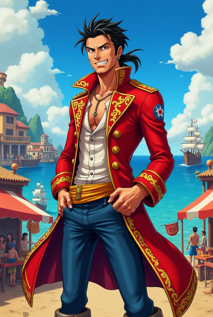 Create a One Piece style character based on Cristiano Ronaldo