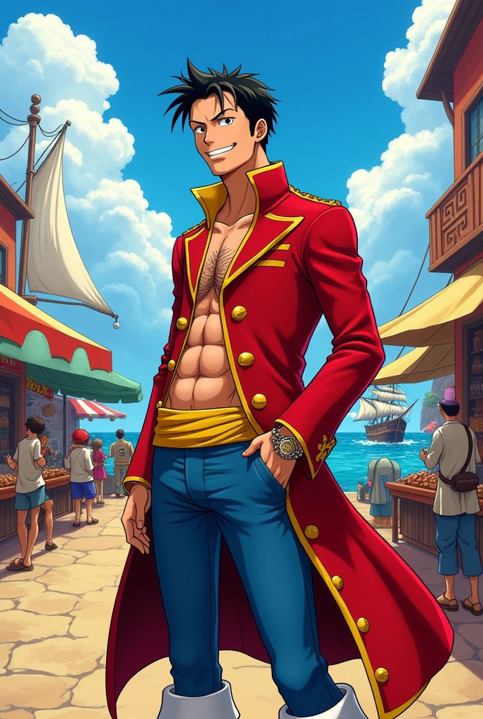 Create a One Piece style character based on Cristiano Ronaldo