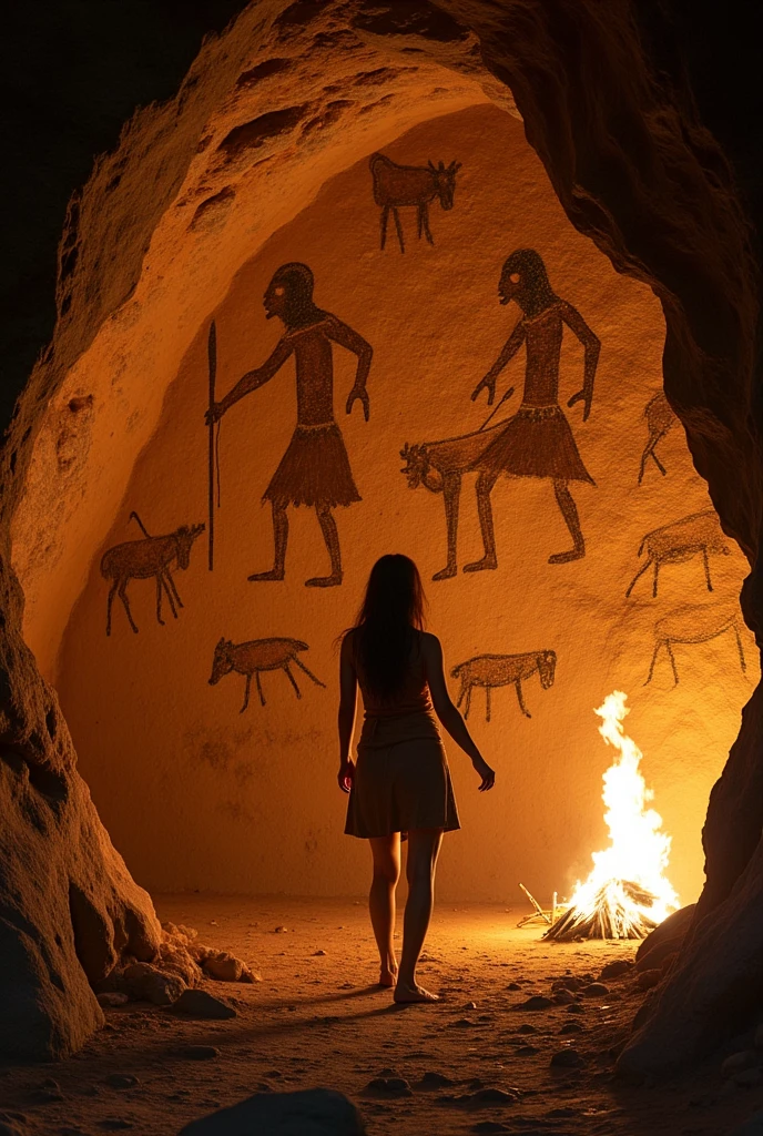 tribal drawings on walls in prehistory
