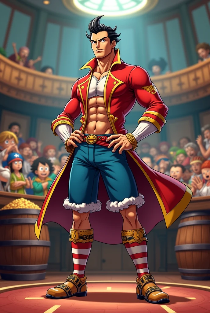 Create a character of Cristiano Ronaldo in the style of Ace Attorney, One piece version