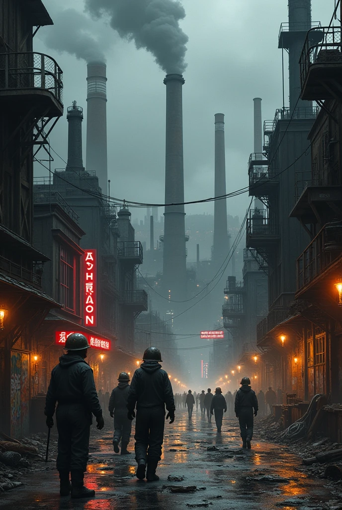 charcoal-based industrial city