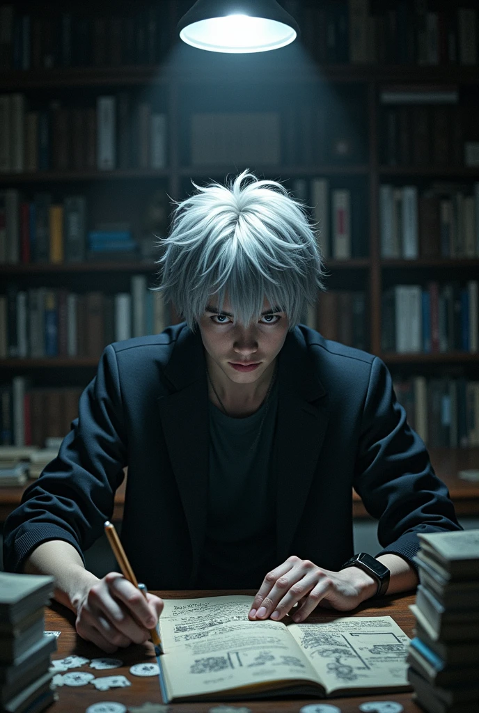 -Characters: Near 
-Anime: Death Note -silver hair -dark eyes -with the physique of a teenager 


