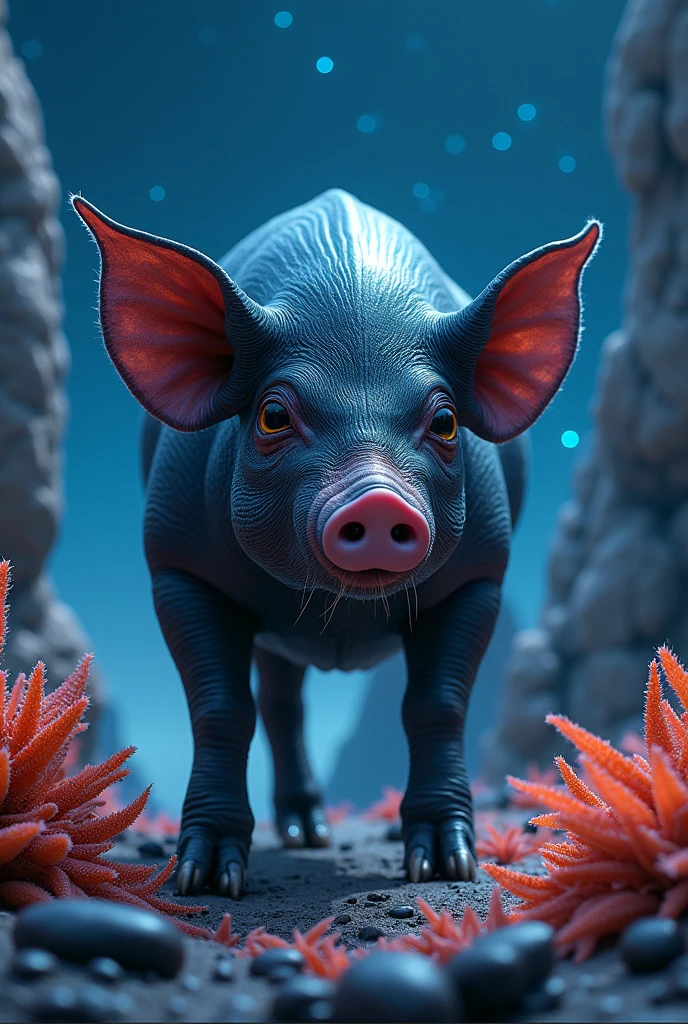 Xenomorfonde alien combined with a pig, making sure the pig nose is noticeable.