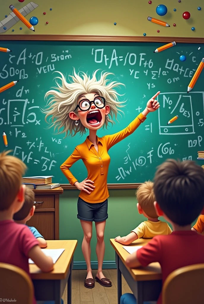 mad cartoon teacher