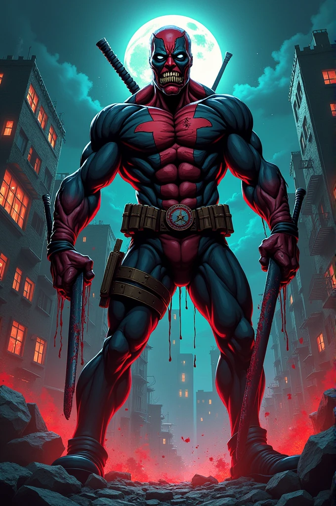 Monster mixed with evil deadpool