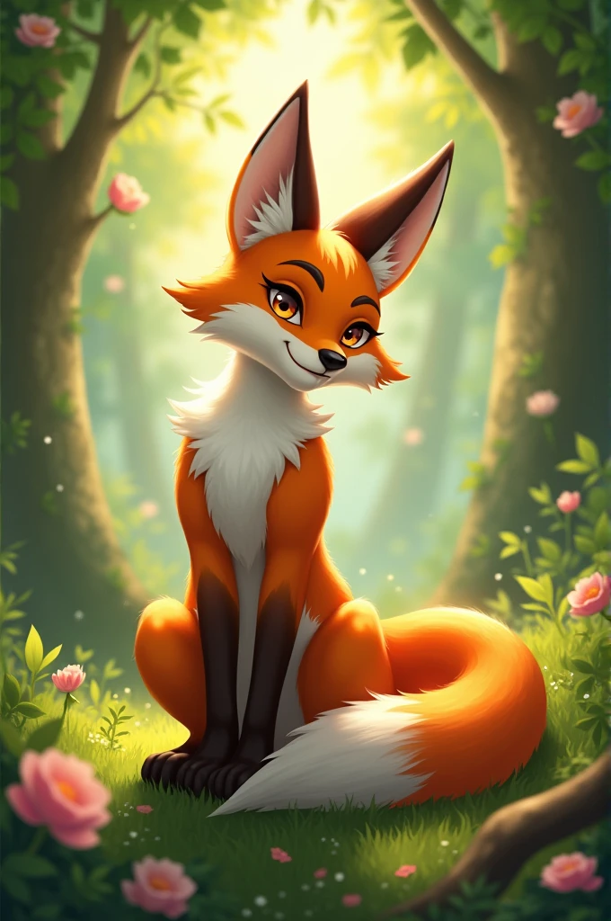 Furry y nua de quatro