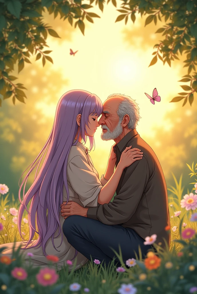 Hyuga Hinata breast feeding oldman