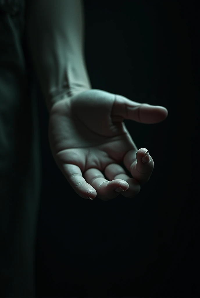 Supernatural ethereal hand、bony, thin fingers、Pale skin、Dark Shadows、Dramatic lighting(Best quality,4K、8k,high resolution,masterpiece:1.2)、Ultra Detail(realism、Photorealism、Photorealistic feel:1.37)、Dark Fantasy、fear、Movie、Dramatic shadows、Melancholic atmosphere