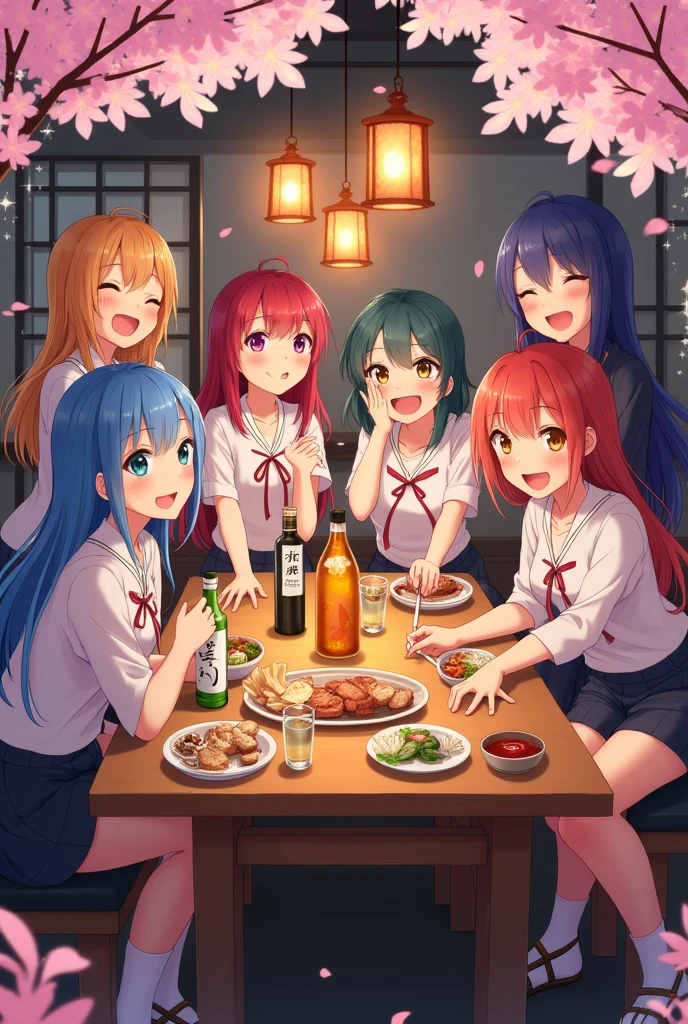 Drunk anime girls