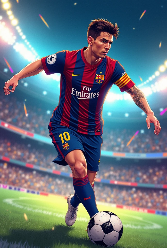 Cristiano Ronaldo and Messi anime fusion