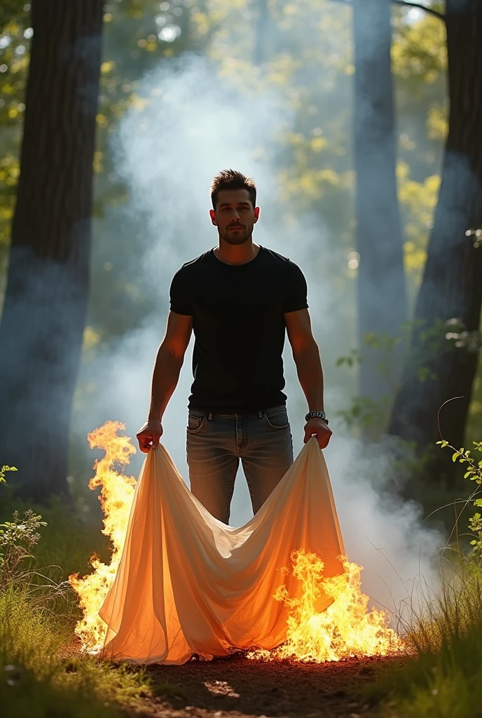 Man burning weeding dress because his life don't need woman 
