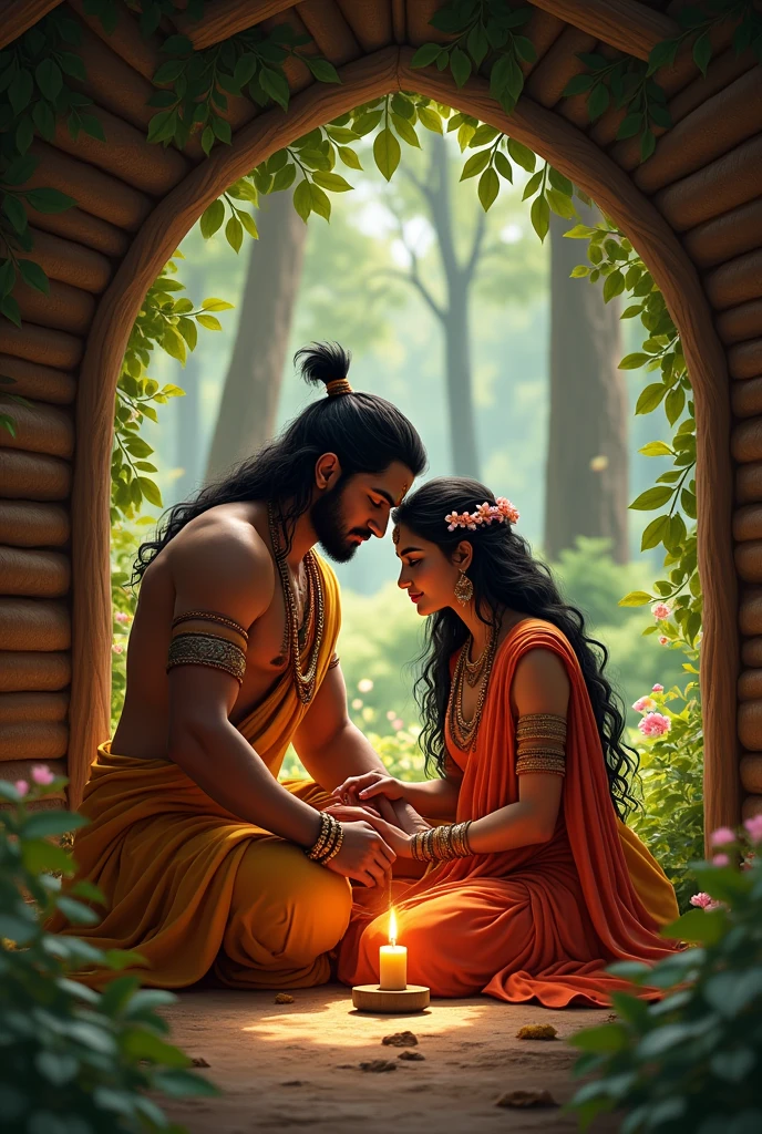 Ram and laxman and sita in hut