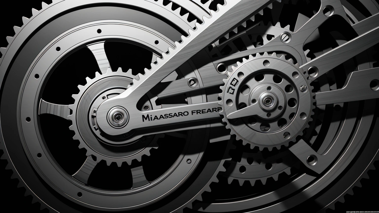 (masterpiece, Highest quality, Very detailed, 8k wallpaper), Abstract colored gears, black and white、Vibrant, sharp