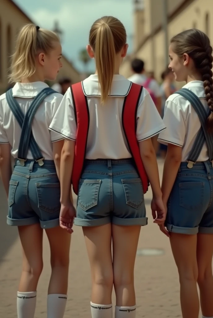 15 year old preteens showing their asses in high school uniforms