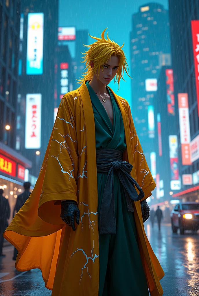 Ultra realistic, high quality, 300dpi , 300density , Zenitsu , 8k , cyberpunk