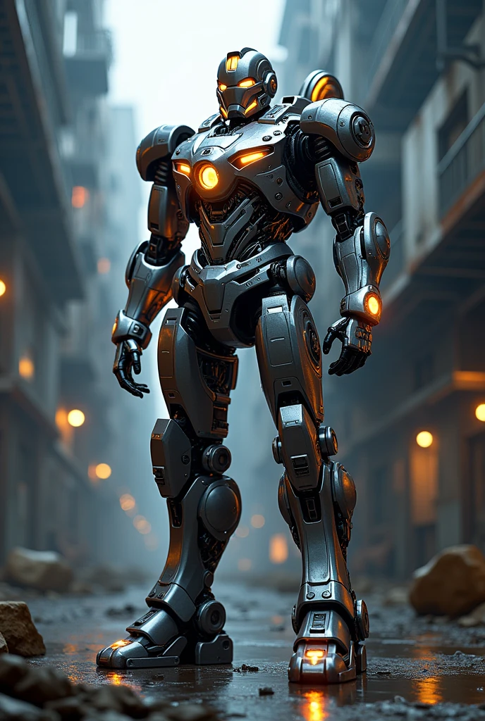 detailed mecha robot,highly detailed gundam,highly detailed iron man,detailed mechanical design,hyper-detailed mechanical parts,intricate machinery,complex futuristic technology,industrial cyberpunk style,metallic textures,shiny chrome accents,luminescent energy effects,cinematic dramatic lighting,photorealistic 3d render,award winning concept art