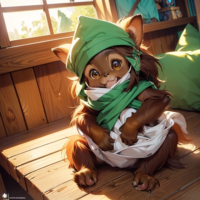 High Resolution, HD, High Quality, Super Detailed, High Details, Masterpiece, Anime, Anime Style, Character Design, high fantasy, epic art, animal characteristics, real animal with humanoid features, humanoid animal with true humanoid with true animal features, NO HUMAN FACE AND SKIN, NO HUMAN CHARACTERISTIC, FURRY CREATURE ANIMAL
{{creature: baby orangutan:(brown baby orangutan eyes, bab yorangutan head, baby orangutan face, baby orangutan nose, baby orangutan open mouth, baby orangutan nose, baby orangutan neck, baby orangutan short baby body, baby orangutan big mouth, orangutan fur, baby orangutan long arms, baby orangutan legs),(green diaper, green scarf),(sitting over the floor, laughing happy and innocent, spreading love, baby cuteness, innocent amd pure infant),(wooden bed, hindu bedroo, sunny rays coming through windows, several fluffy toys in form of clouds)}}