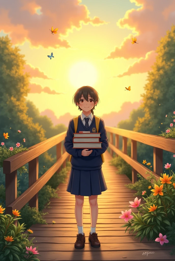 Bridge to a bright future with a student and education