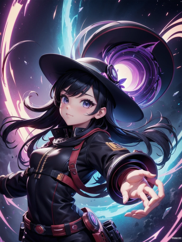 ulblackholetech、cute、Highest quality、Masterpiece、Official Art、Dynamic composition、Super detailed、Anime Style、Perfect Anatomy、Hunting Hat、Unique hairstyle、Unique clothing、Dynamic Colors、