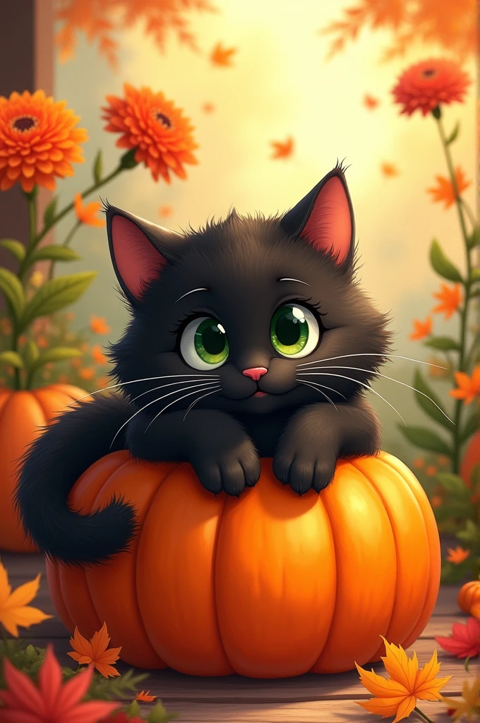 Cute black cat