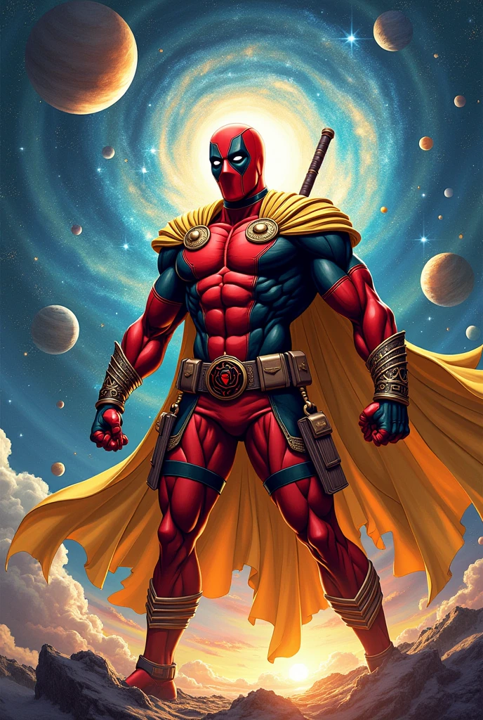 Animated Deadpool merges with the God Kronos