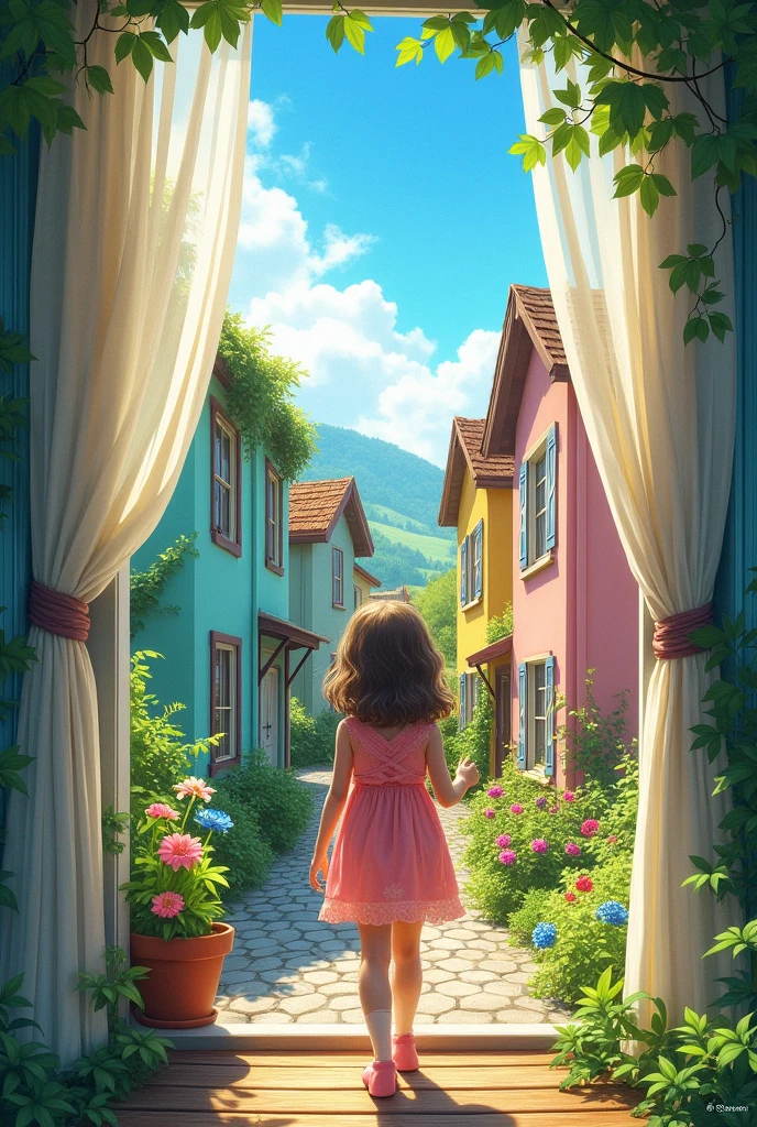 The houses so green and pink, passing by as we go
The two sides of the window
And that one in a shade of blue almost nonexistent, A blue that's beyond compare
A blue that's pure memory from somewhere